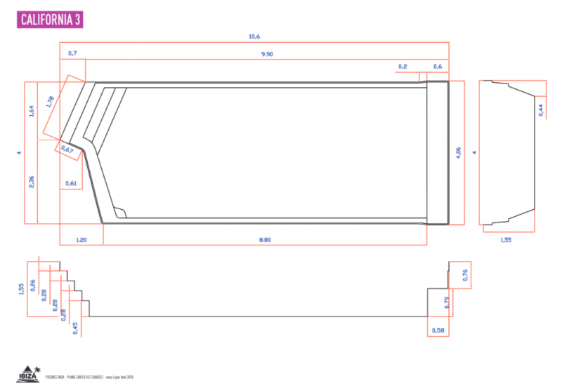 Plan Piscines California 3
