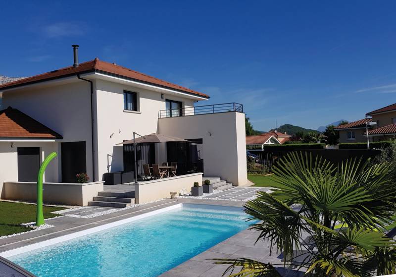 Piscines Ibiza Nevada 3 margelle grise